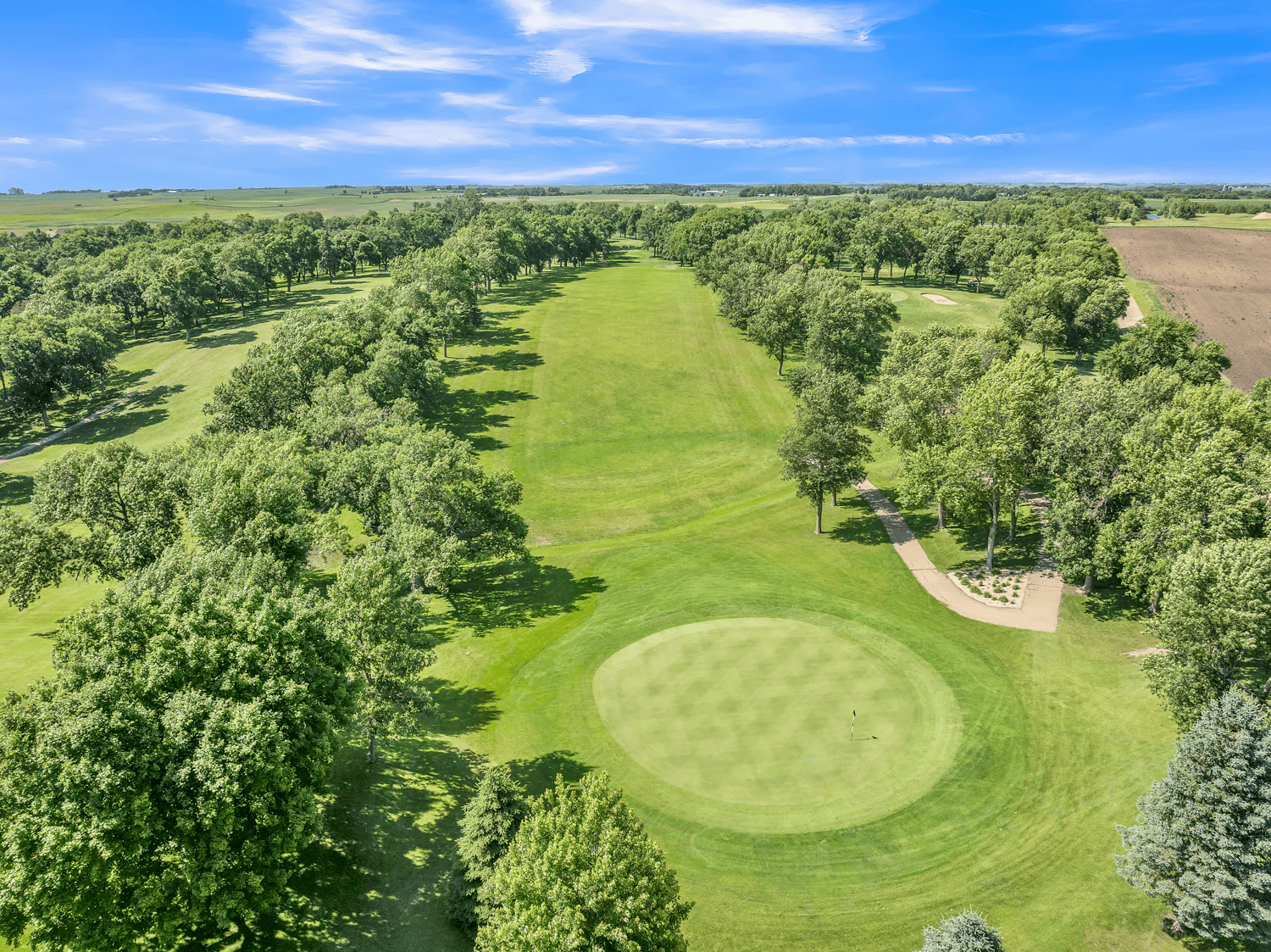 Aerial view of fairway
